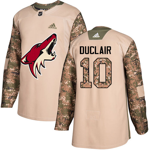 Adidas Coyotes #10 Anthony Duclair Camo Authentic Veterans Day Stitched NHL Jersey - Click Image to Close